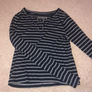Striped fitted crop top